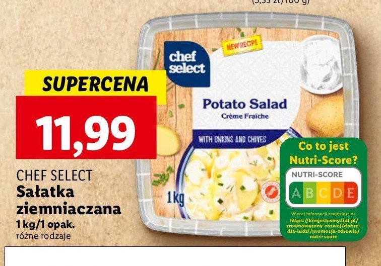 Sałatka ziemniaczana z creme fraiche Chef select promocja