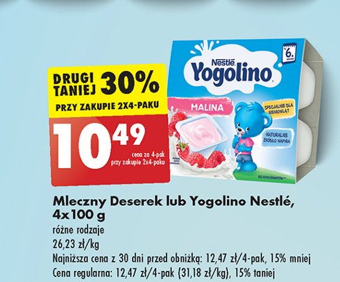 Deserek malinowy Nestle yogolino (jogolino) promocja