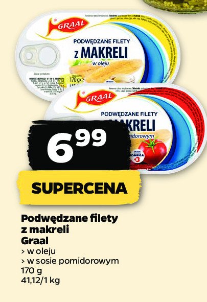 Podw臋dzane filety z makreli w sosie w艂asnym Graal promocja