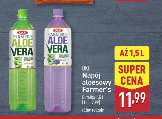 Napój aloesowy Okf farmer's aloe vera promocja w Aldi