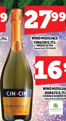 Wino musujące Cin&Cin Prosecco 0,75L promocja w TOPAZ