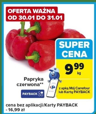Papryka czerwona promocja w Carrefour Express