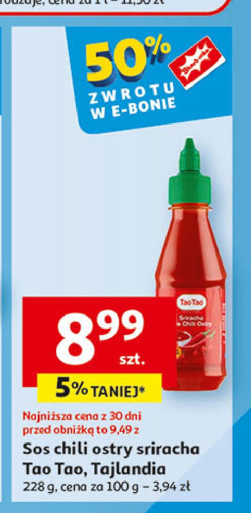 Sos chili sriracha Tao tao promocja