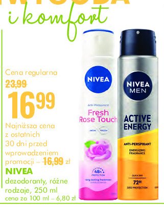 Antyperspirant Nivea rose touch promocja w Super-Pharm