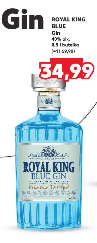 Gin Royal king blue gin promocja w Kaufland