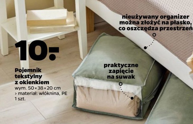 Pojemnik tekstylny z okienkiem 50 x 38 x 20 cm promocja