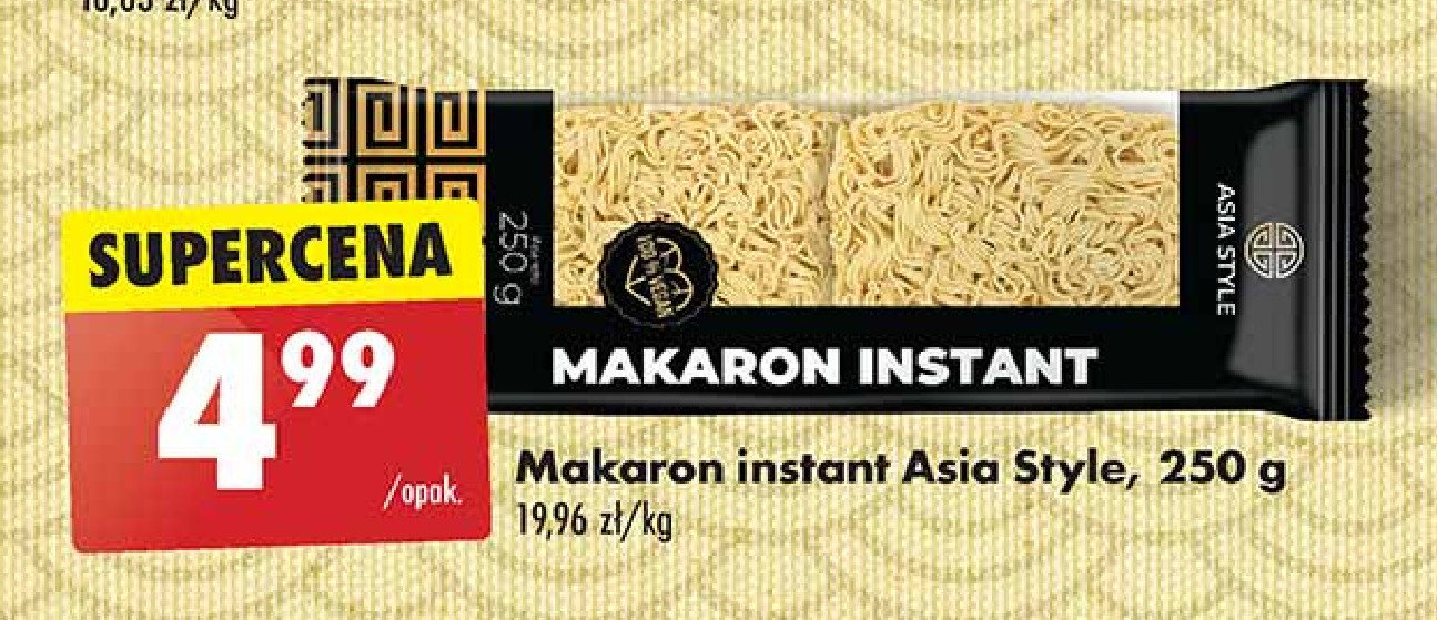 Makaron instant Asia style promocja w Biedronka