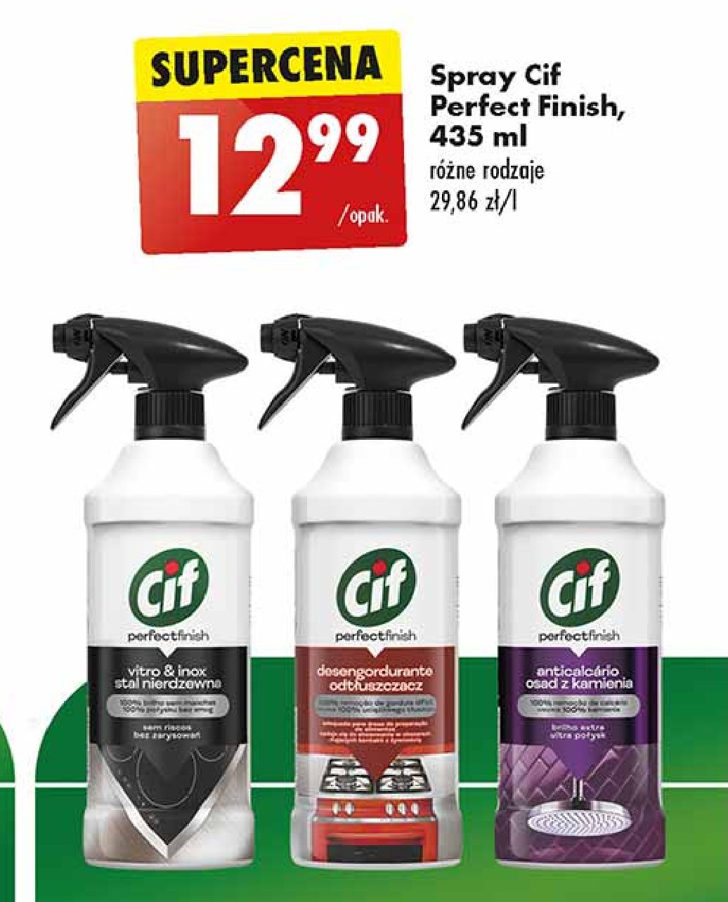 Spray osad z kamienia Cif perfect finish promocja