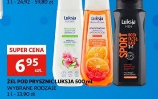 Żel pod prysznic aloe vera & hibiscus Luksja silk care promocja