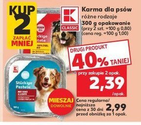 Karma dla spa z warzywami i wo艂owin膮 K-classic promocja