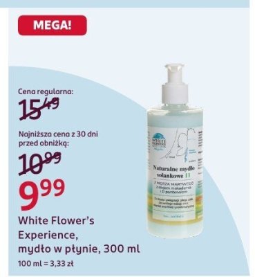 Mydło w płynie White Flower's Experience, 300 ml promocja w Rossmann