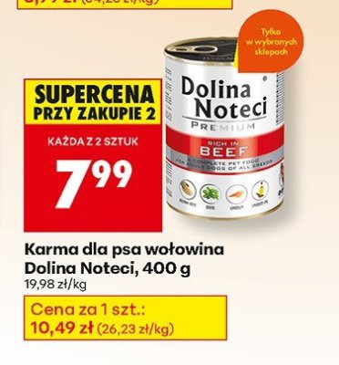 Karma dla psa wołowina 400 g promocja w Biedronka