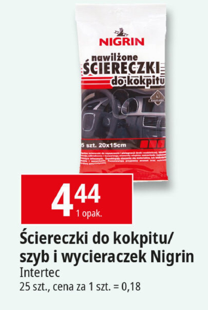 艢ciereczki do kokpitu nawil偶one Nigrin promocja