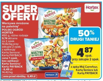 Warzywa mrożone na patelnię Polski Ogród Hortex, różne rodzaje promocja w Carrefour