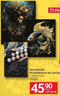 Malowanie po numerach 40 x 50 cm różne wzory promocja w Selgros