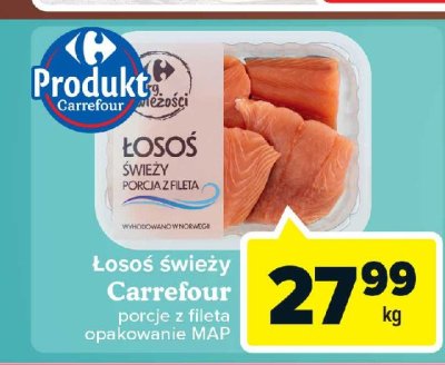 Filet z łososia ze skórą Carrefour targ świeżości promocja