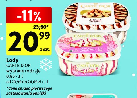 Lody new york cheesecake Algida carte d'or les desserts promocja