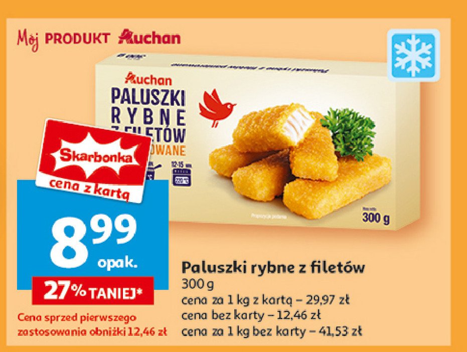 Paluszki rybne panierowane Auchan promocja