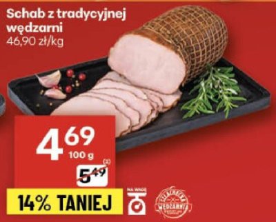 Schab z tradycyjnej wędzarni promocja w Delikatesy Centrum