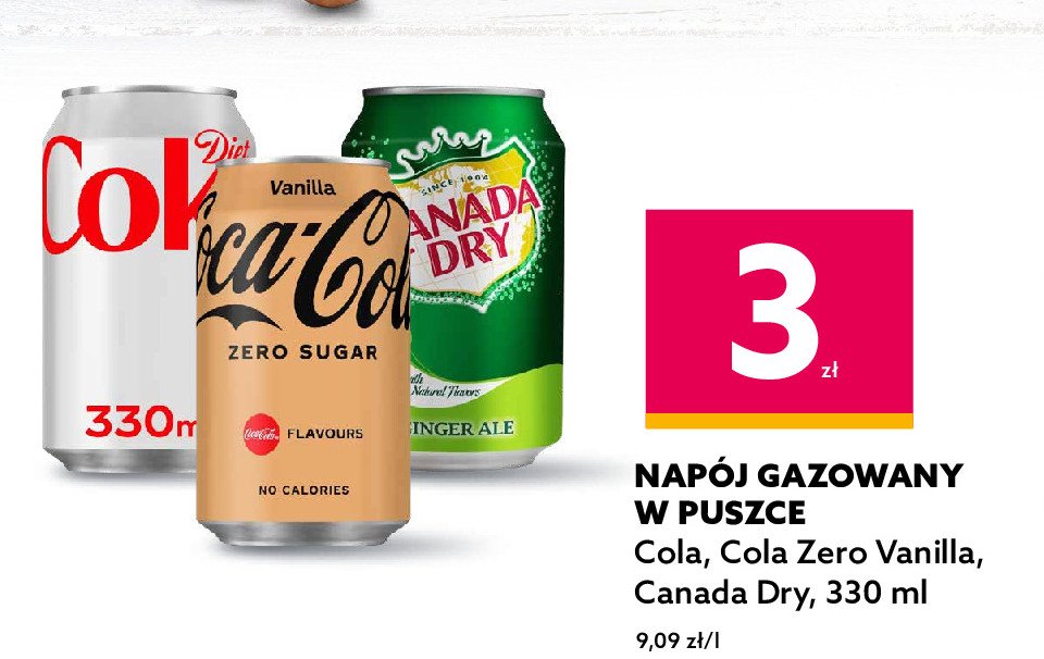 Napój Coca-cola zero vanilla promocja