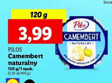 Ser camembert naturalny Pilos promocja