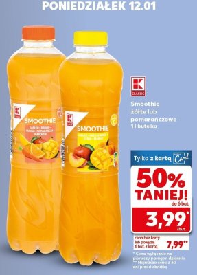 Smoothie żółte  promocja w Kaufland