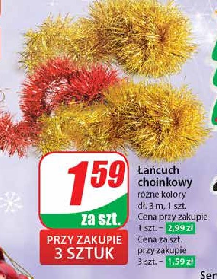 Łańcuch choinkowy 3 m promocja w Dino