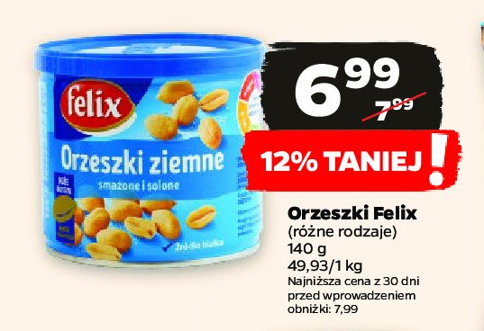 Orzeszki ziemne smażone i solone Felix promocja