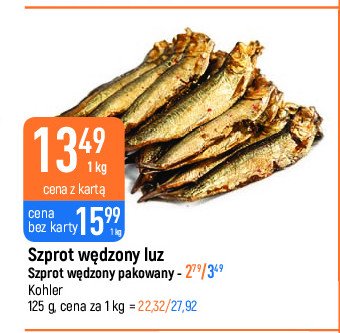 Szprot w臋dzony KOHLER promocja