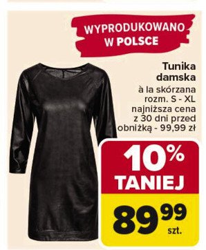 Tunika damska długi rękaw s-xl promocja w Carrefour Market