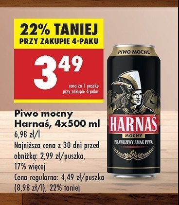 Piwo HARNAŚ MOCNE Harnaś promocja