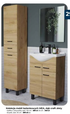 Słupek MEA, dąb craft złoty, szer. 35 cm promocja w PSB Mrówka