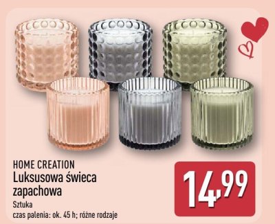 Lukusowa świeca zapachowa HOME CREATION promocja w Aldi