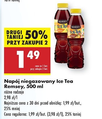 Nap贸j brzoskwiniowy Remsey ice tea promocja