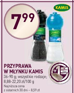 Pieprz czarny ziarnisty lampung - młynek Kamis specialite promocja