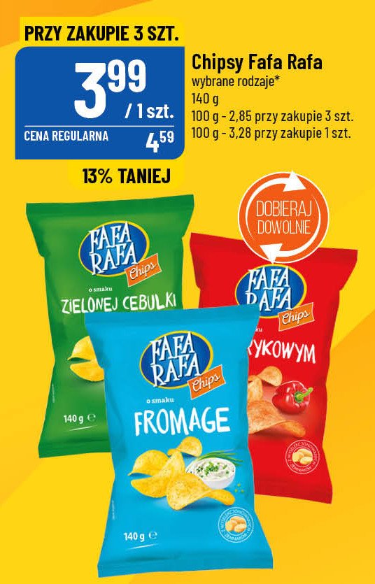 Chipsy o smaku pomidora i ostrej papryki Fafa rafa promocja