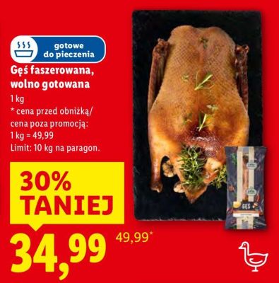 Gęś faszerowana, wolno gotowana promocja w Lidl