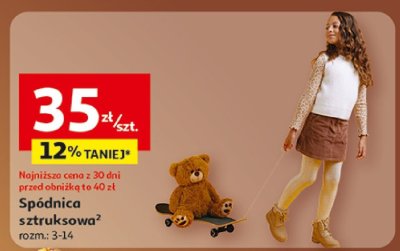 Spódnica sztruksowa promocja w Auchan