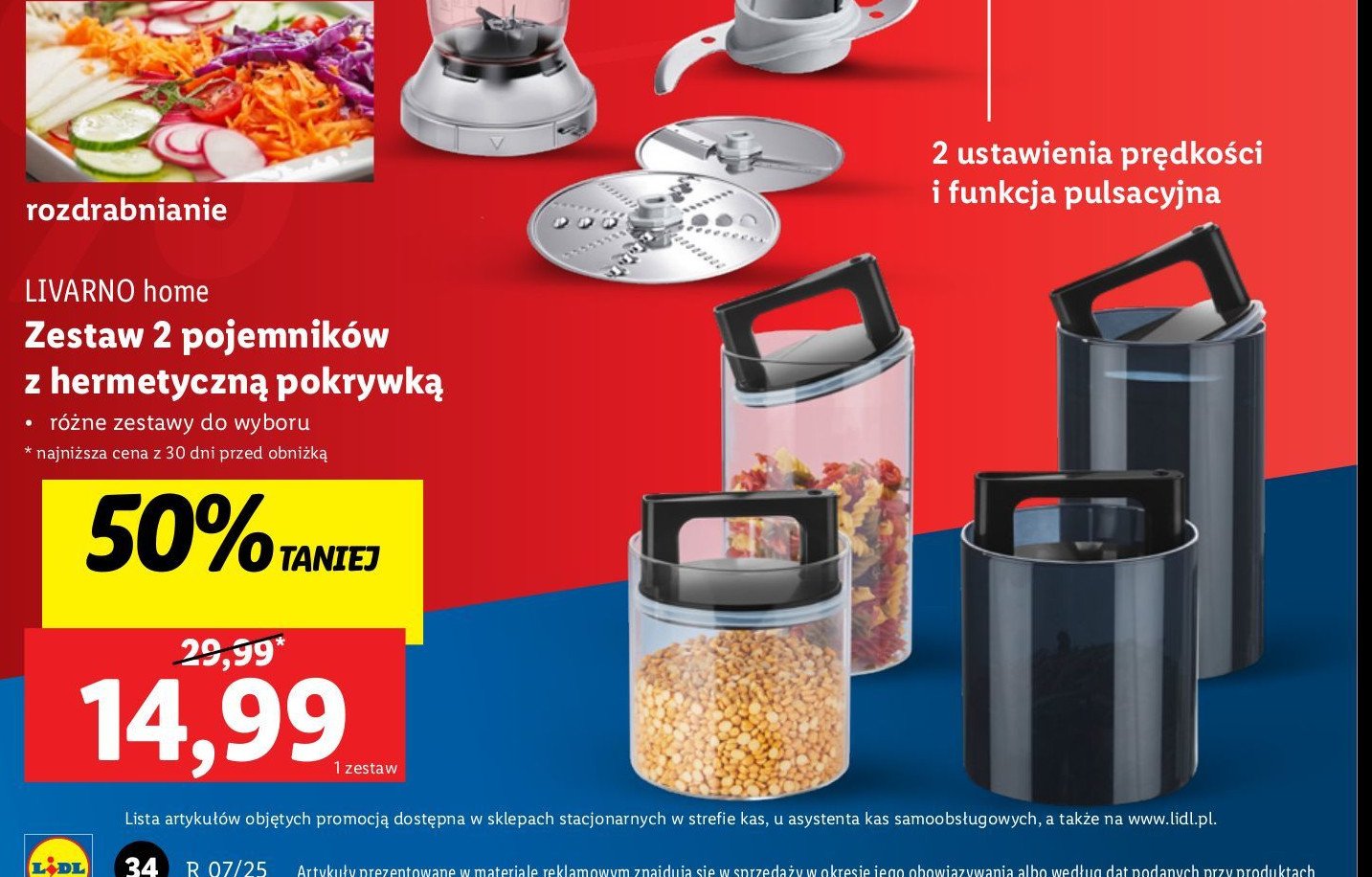 Pojemniki hermetyczne z pokrywką LIVARNO HOME promocja