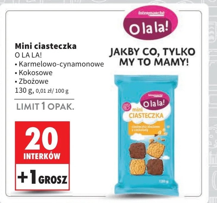 Ciasteczka zbożowe Intermarche o la la! promocja