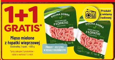 Mięso mielone z łopatki wieprzowej 400 g 1+1 GRATIS promocja w POLOmarket