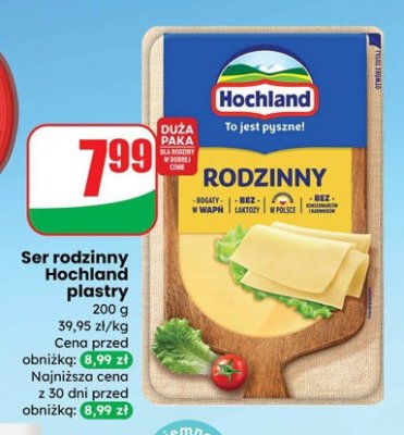 Ser rodzinny Hochland plastry promocja w Dino