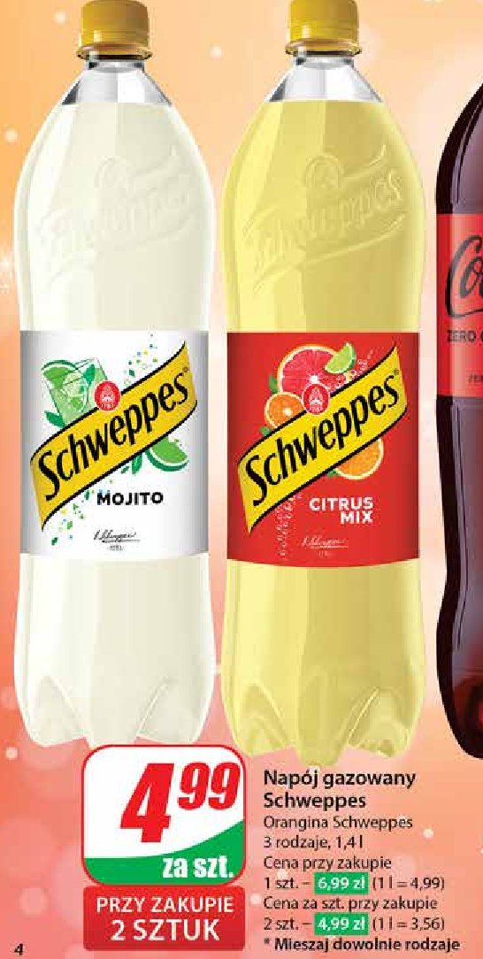 Napój citrus mix Schweppes promocja w Dino