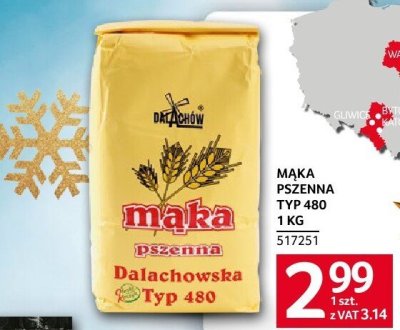 Mąka pszenna Dalachowska TYP 480 1KG promocja w Selgros