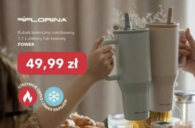 Kubek termiczny nierdzewny 1,1 L zielony POWER promocja w Nela