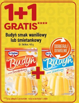 Budyń smak waniliowy lub śmietankowy Dr. Oetker promocja w POLOmarket