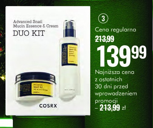 Zestaw w pudełku duo kit: esencja 100ml + krem do twarzy 100 g COSRX promocja w Super-Pharm