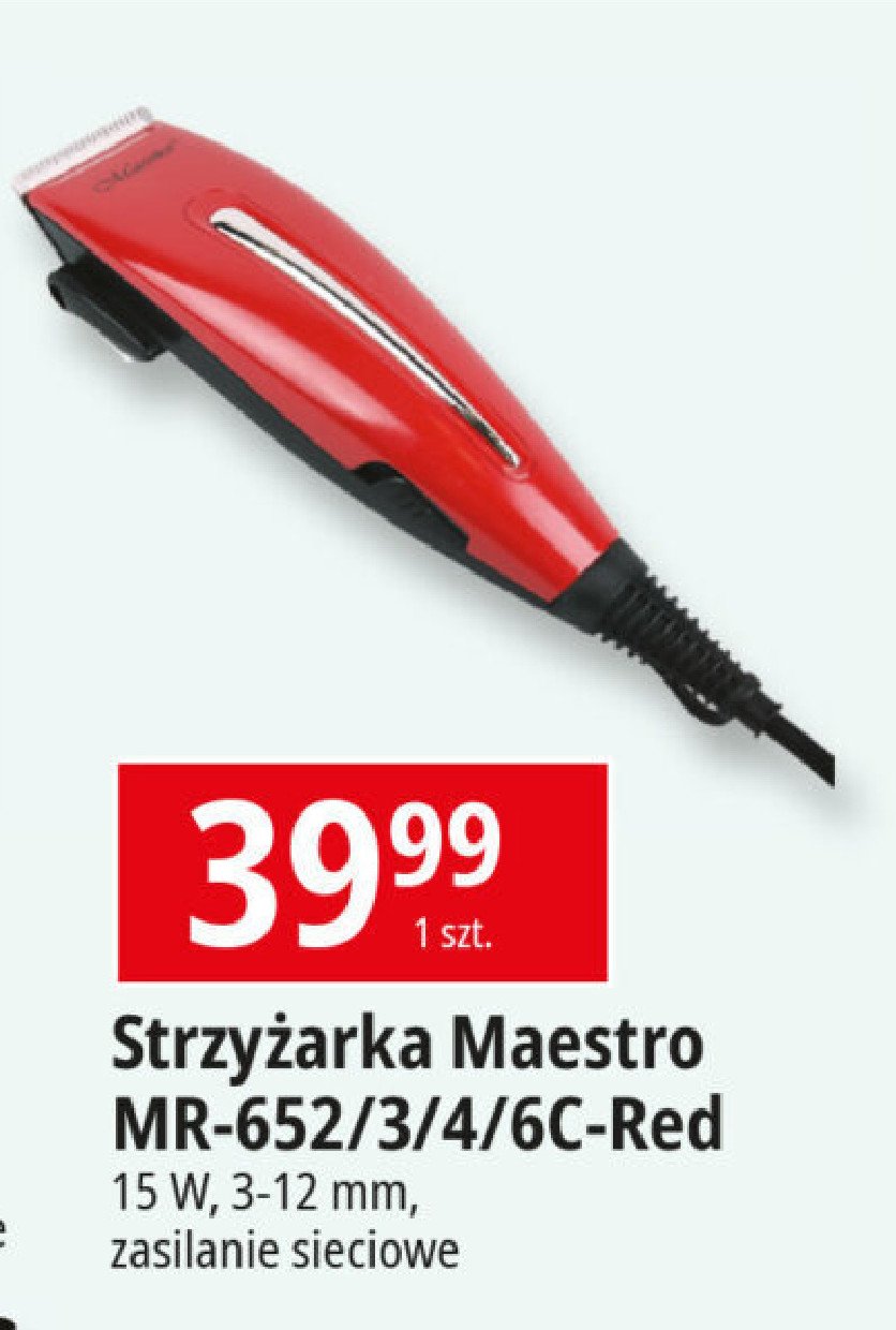 Strzyżarka mr-656c MAESTRO promocja w Leclerc