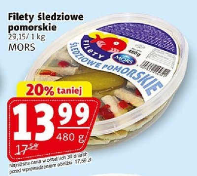 Filety śledziowe pomorskie MORS promocja w Prim Market
