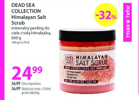 Peeling solny do ciała sól himalajska Dead sea collection promocja